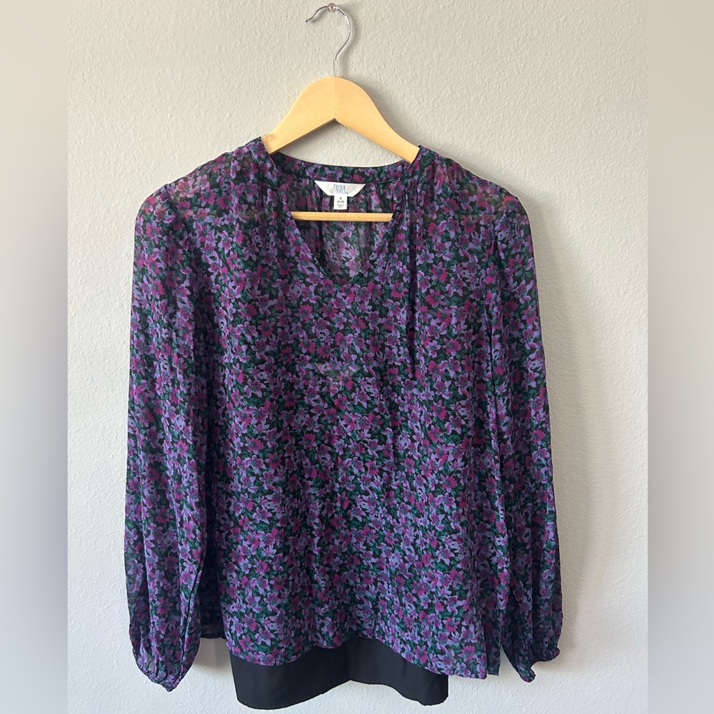 Floral Blouse with built in tank